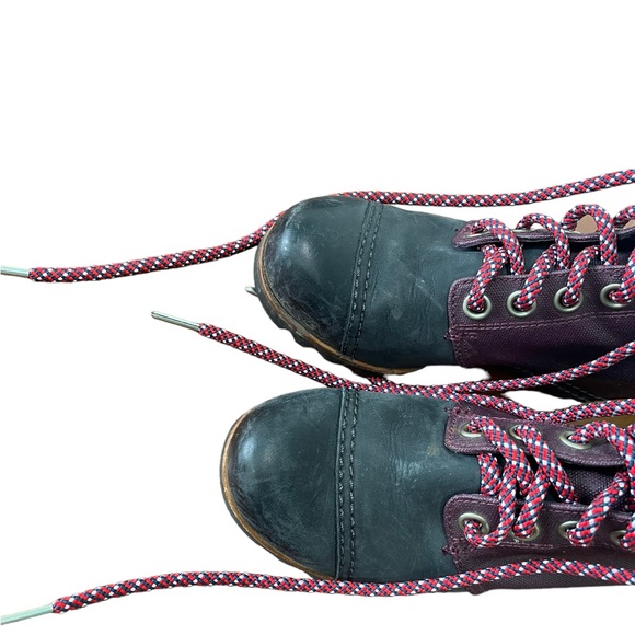 SOREL PDX Wedge Lace-Up Canvas Leather Waterproof Booties Boots 8 - Picture 3 of 12